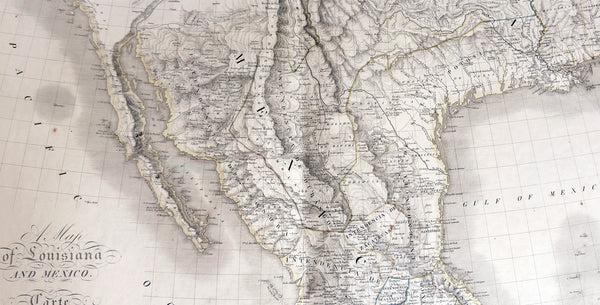 1820 Pierre Francois Tardieu Large Rare Antique Map of Texas, Mexico - Southern Sheet