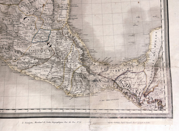 1820 Pierre Francois Tardieu Large Rare Antique Map of Texas, Mexico - Southern Sheet
