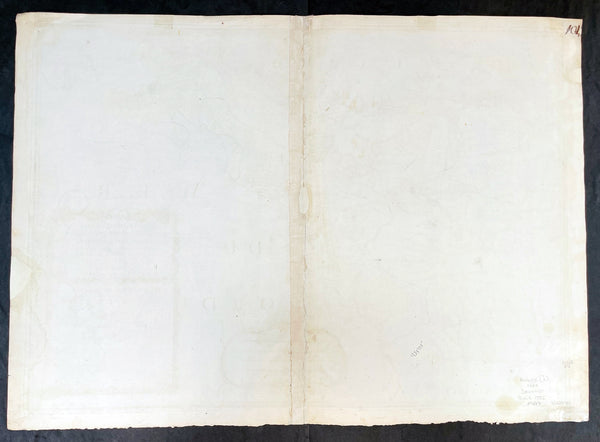 1756 J B Nolin Large Rare Antique Map of North America, Great Lakes, French Indian War (1754-63)