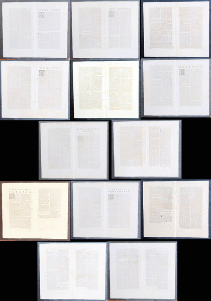 1662 Blaeu & Barlaeus Complete Set of 13 x  Antique Maps of South America