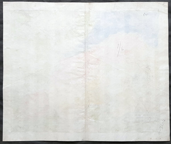 1610 Johannes Kip Antique Map of the County of Flintshire, Wales, Great Britain