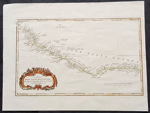 1781 J B D Anville Antique Map Gulf Of Guinea, West Africa - Liberia to Nigeria