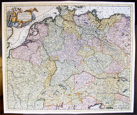 1699 Danckerts Antique Map of Germany & Central Europe Poland to France to Italy