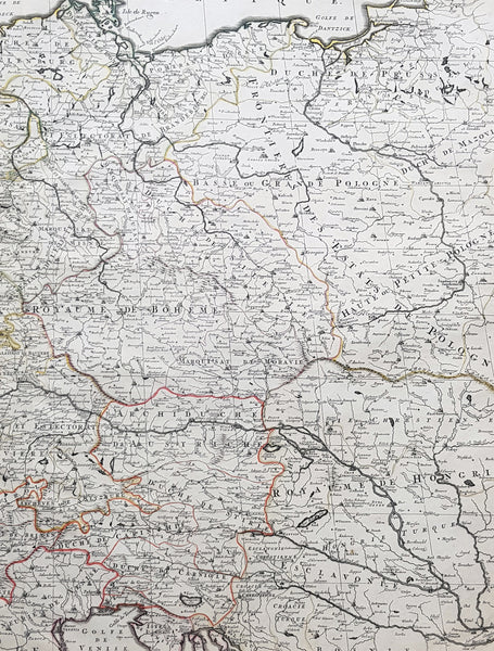 1692 Jaillot Large Antique Map of Allemagne or German Empire, Central Europe