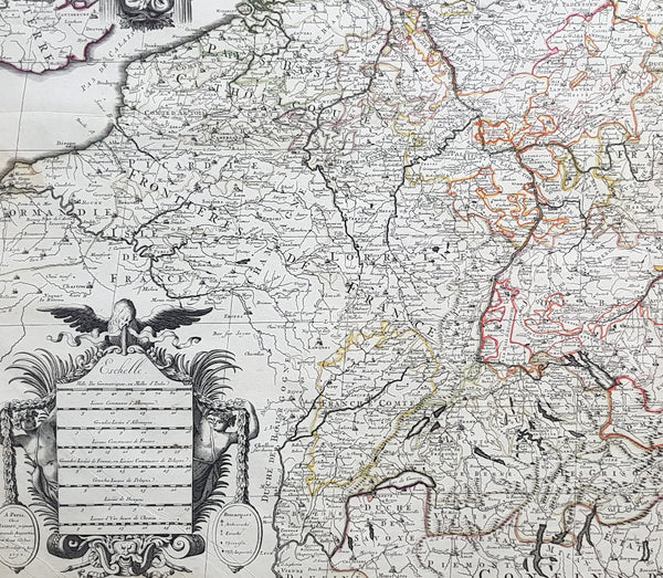 1692 Jaillot Large Antique Map of Allemagne or German Empire, Central Europe