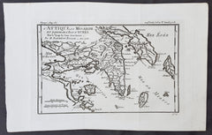 1782 Du Bocage & Barthelemy Antique Map of Attica Megaris Thebes Euboe –  Classical Images