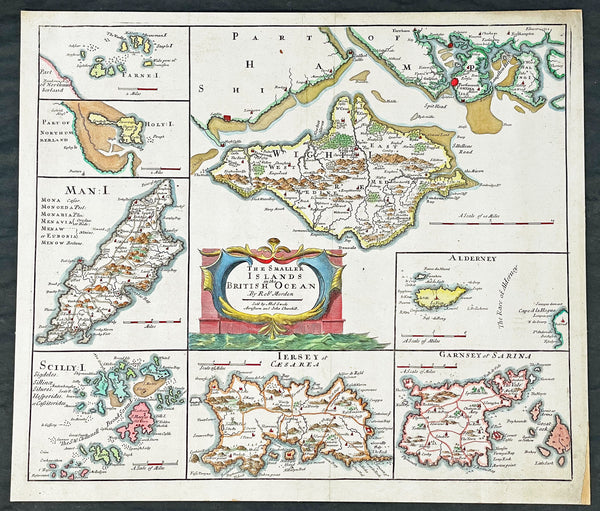 1695 Robert Morden Antique Map of the Islands of Great Britain & Ireland