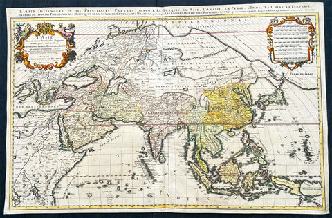 1696 Alexis Hubert Jaillot Large Antique Map of Asia - Saudi Arabia to Australia