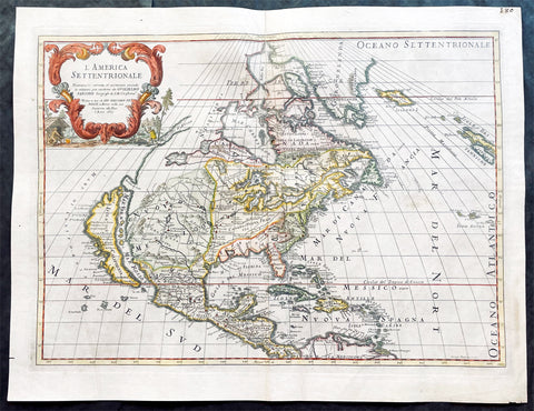 1687 Giovanni Giacomo de Rossi Large Antique Map of North America