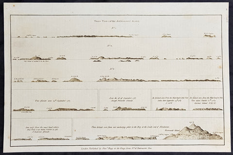 1784 Anderson Antique Coastal Views of the Admiralty Isles of PNG & Mindanao Islands - Capt Cook 1767