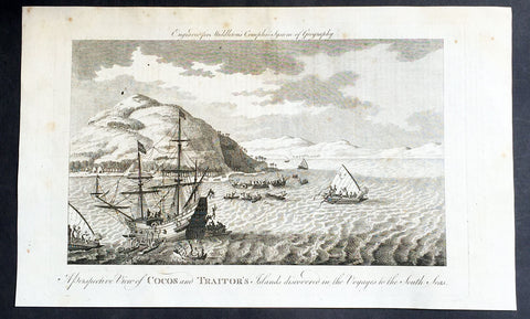 1777 Middleton Antique Print Niuatoputapu & Tafahi Islands of Tonga - Schouten Le Maire 1616