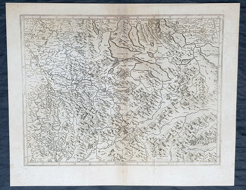 1628 Gerard Mercator & Henricus Hondius Antique Map Canton of Aargau Switzerland