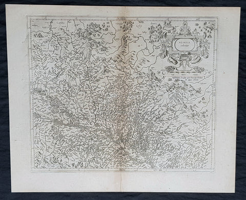 1628 Gerard Mercator & Henricus Hondius Antique Map the Alsace Region of France