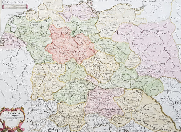 1689 Nicolas Sanson Large Antique Map of Germania & Central Europe