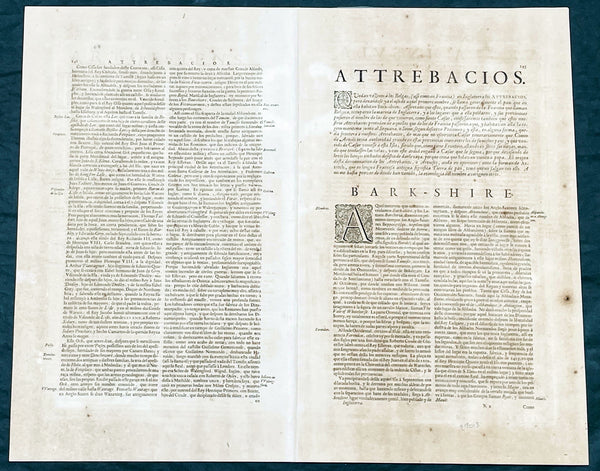 1662 Joan Blaeu Antique Map of the English County of Berkshire