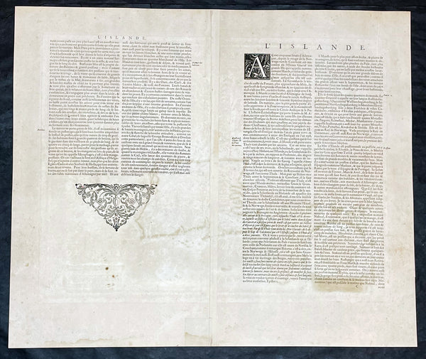 1635 Joan Blaeu Antique Map of Iceland - Joris Carolus