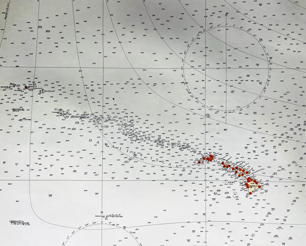 1939 Japanese Safety Agency Large Antique Map of Hawaii, Pacific - Pearl Harbor