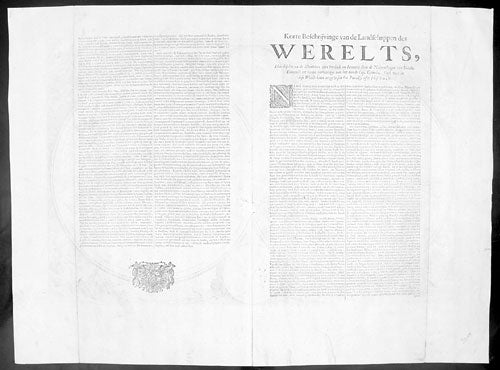 1677 Nicolas Visscher Antique Twin Hemisphere World Map