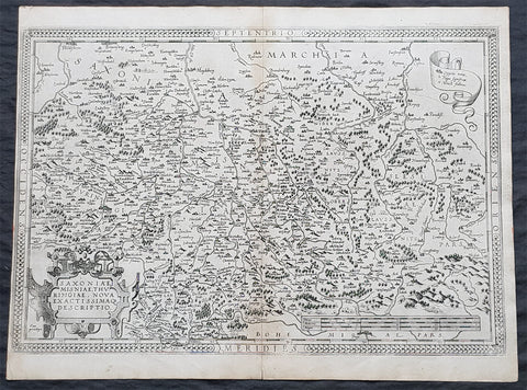 1575 Abraham Ortelius Antique Map Obersachsen, Meissen and Thuringen, Germany