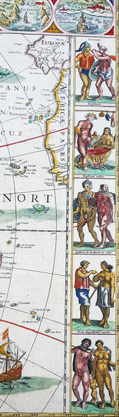 1662 Joan Blaeu Antique Map of the New World, America - Magnificent