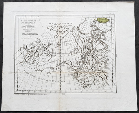 1772 Robert De Vaugondy & Diderot Antique Map of America - California to Alaska