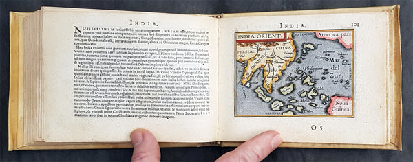 1595 Abraham Ortelius Antique Epitome Atlas with 106 Maps - Rare, Unique & Beautiful