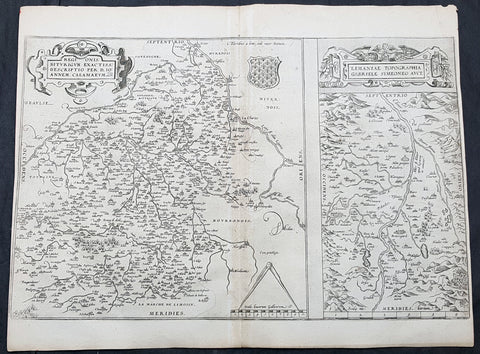 1575 Abraham Ortelius Antique Maps of Loire Valley, River & Alliers River France