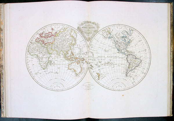 1812 Conrad Malte Brun Large Quatro Antique World Atlas with 75 Maps