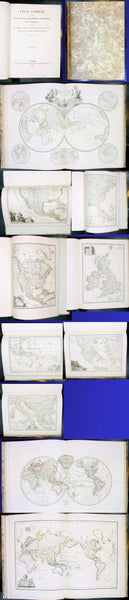1812 Conrad Malte Brun Large Quatro Antique World Atlas with 75 Maps