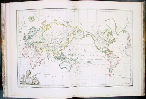 1812 Conrad Malte Brun Large Quatro Antique World Atlas with 75 Maps
