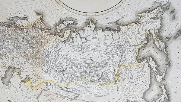 1814 John Thomson Large Antique Map of The Russian Empire