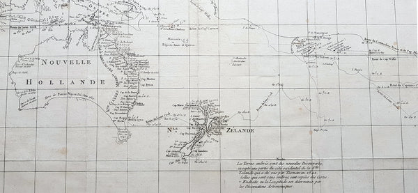 1774 Hawkesworth Large Antique Map of Australia & South Seas 1765-71 - Capt Cook