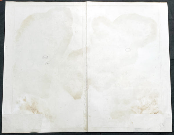 1817 John Thompson Large Antique Map Caribbean Islands of Martinique & Dominica