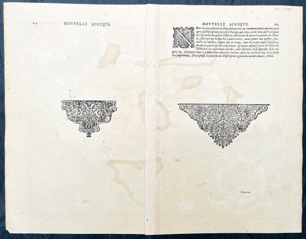 1628 Jodocus Hondius & Gerard Mercator Antique Map of Africa - Beautiful