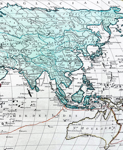 1778 Matthaus Lotter Large Oval World Map showing Capt Cooks 1st Voyage - Rare 1st edition