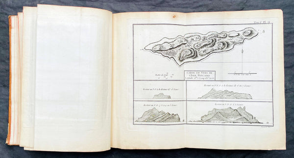1774 Cook & Hawkesworth Antique Atlas of Australia, New Zealand 52 Maps & Prints