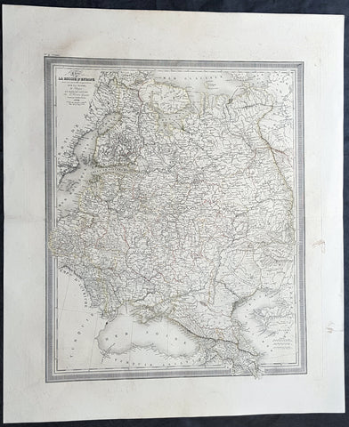 1824 Louis Vivien Large Antique Map of Russia in Europe