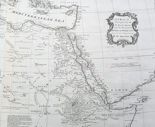1765 Emmanuel Bowen Very Large Antique Map of Africa
