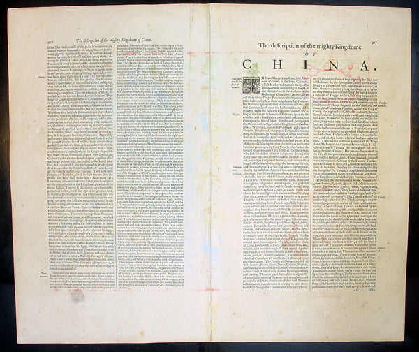 1636 Jan Jansson Antique Map of China, with Korea, Japan & Part of America