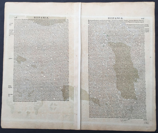 1607 Mercator Antique Map of Spain & Portugal