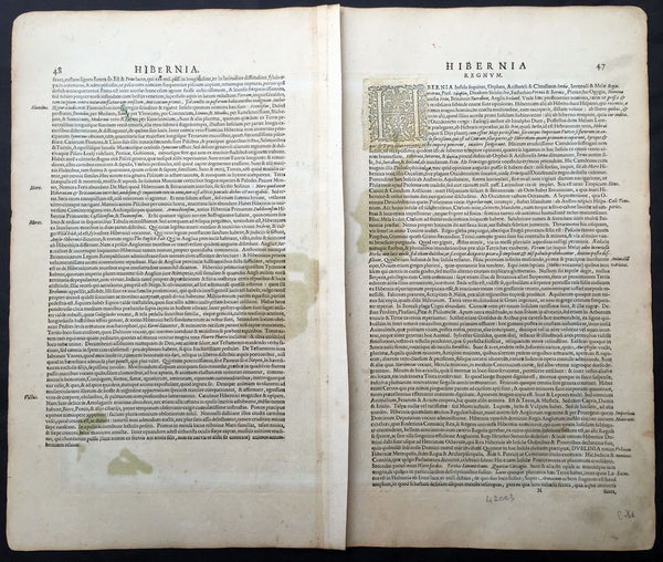 1607 Mercator Hondius Original Antique Map of Ireland - Rare and beautiful