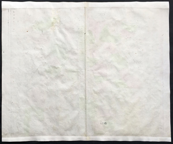 1740 Seutter Large Antique Map of India, Mughal Empire, Tibet, Nepal