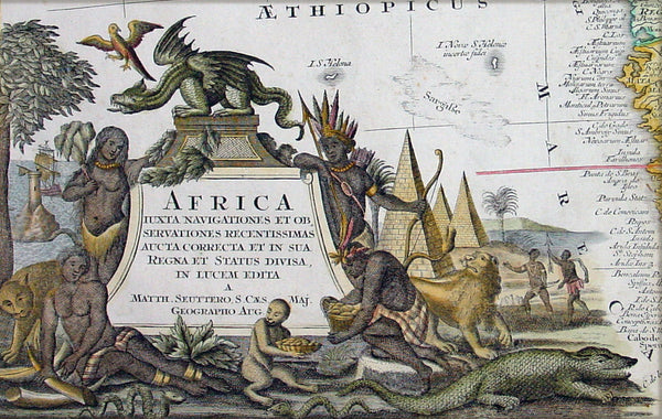 1730 Georg Mattraus Seutter Large Antique Map of Africa