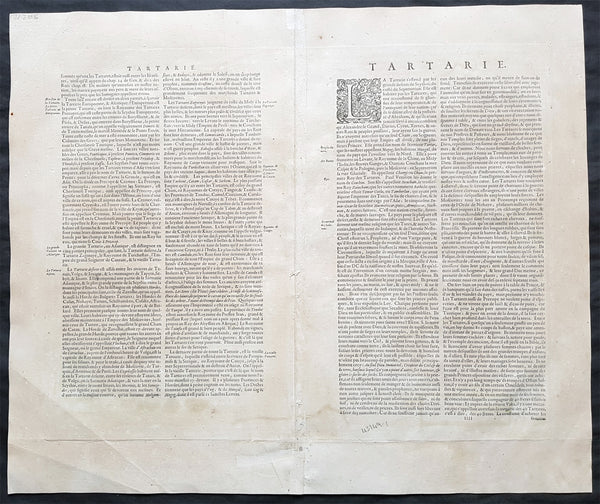 1639 Jansson Large Antique Map of Tartary, Siberian Russia, China, Central Asia