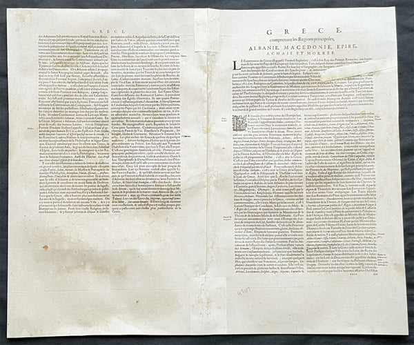 1639 Mercator & Hondius Large Antique Map of Greece, Aegean Islands & Turkey