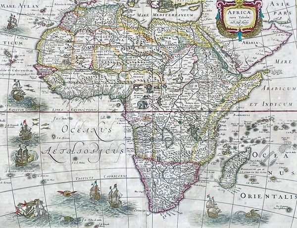 1630-31 Hondius Antique World & Four Continental Maps America Africa Asia & Europe