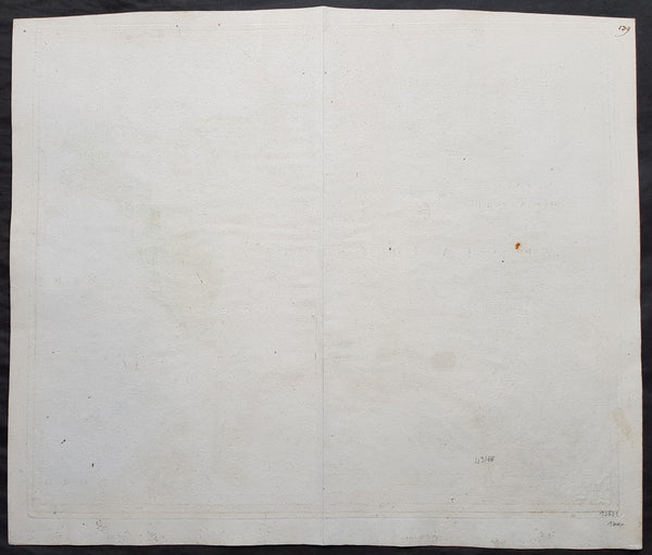 1720 Homann Large Old, Antique Map of North America, Louisiana, Mississippi, Buffalo Map