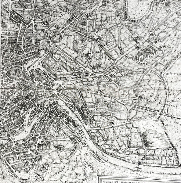 1679 Jacob von Sandrart & Giovanni Battista Falda Large Left Hand Sheet of Rome