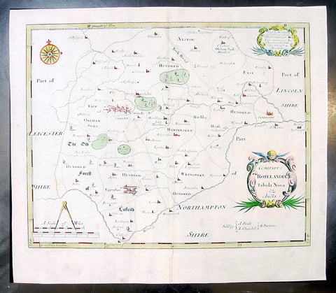1695 Morden Antique Map The English County of Rutland