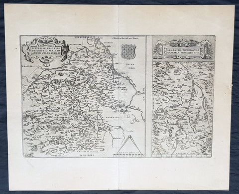 1612 Abraham Ortelius Antique Maps of Loire Valley, River & Alliers River France